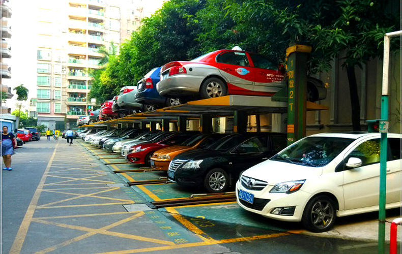 小區物業停車場升級立體停車設備 幾層平移機械式立體車庫