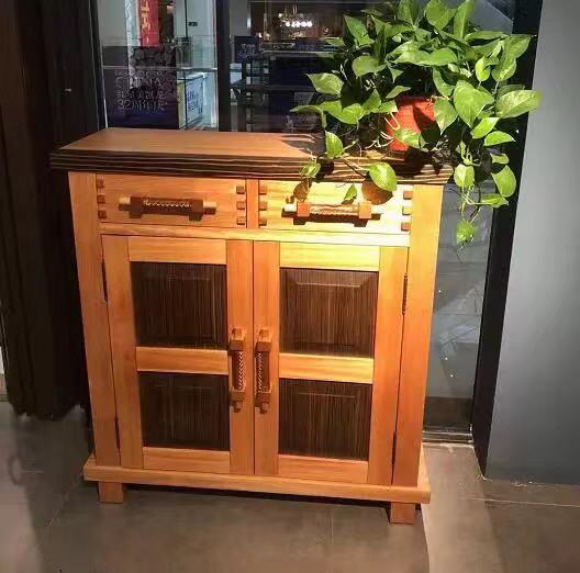 牛仔部落  紅胡桃實(shí)木鞋柜  西部牛仔風(fēng)家具定制