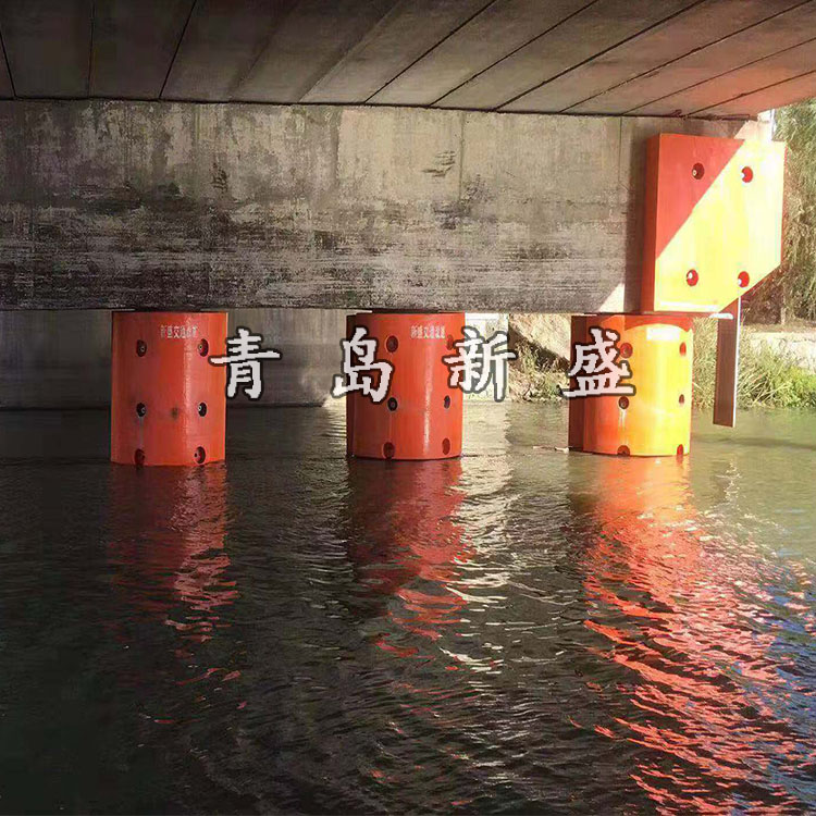 青島新盛箱型尖頭自浮式FRP防撞圈