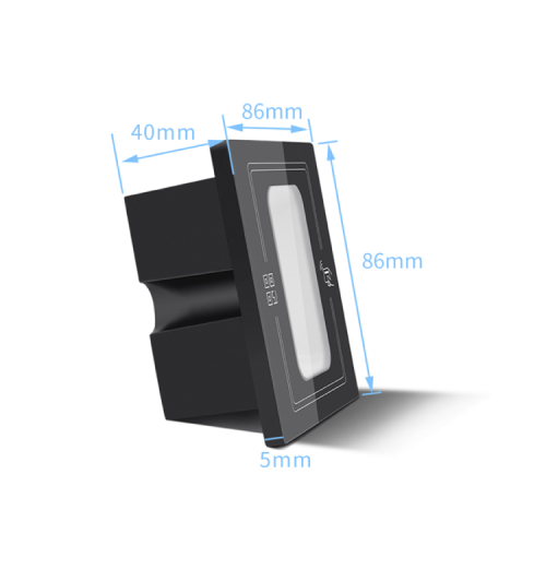 【R7-QR】二維碼門禁讀卡器-產品尺寸 【R7-QR】二維碼門禁讀卡器-產品尺寸