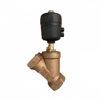 吳忠儀表/黃銅螺紋氣動角座閥